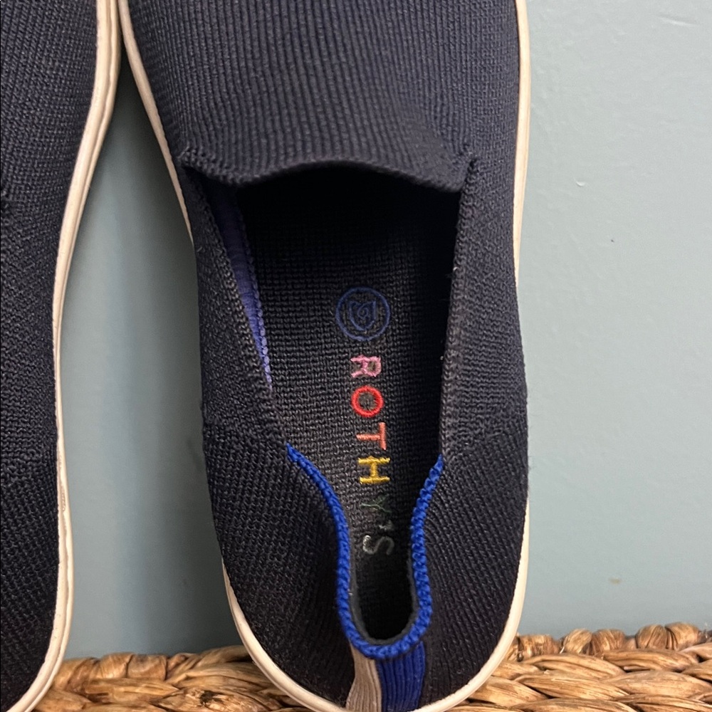 Rothy’s Kids Navy Slip-On Sneakers Rubber sole sz 3 - Picture 15 of 16